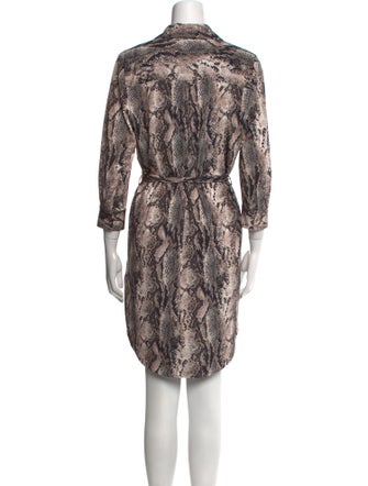 L'Agence Animal Print Knee-Length Dress