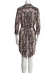 L'Agence Animal Print Knee-Length Dress
