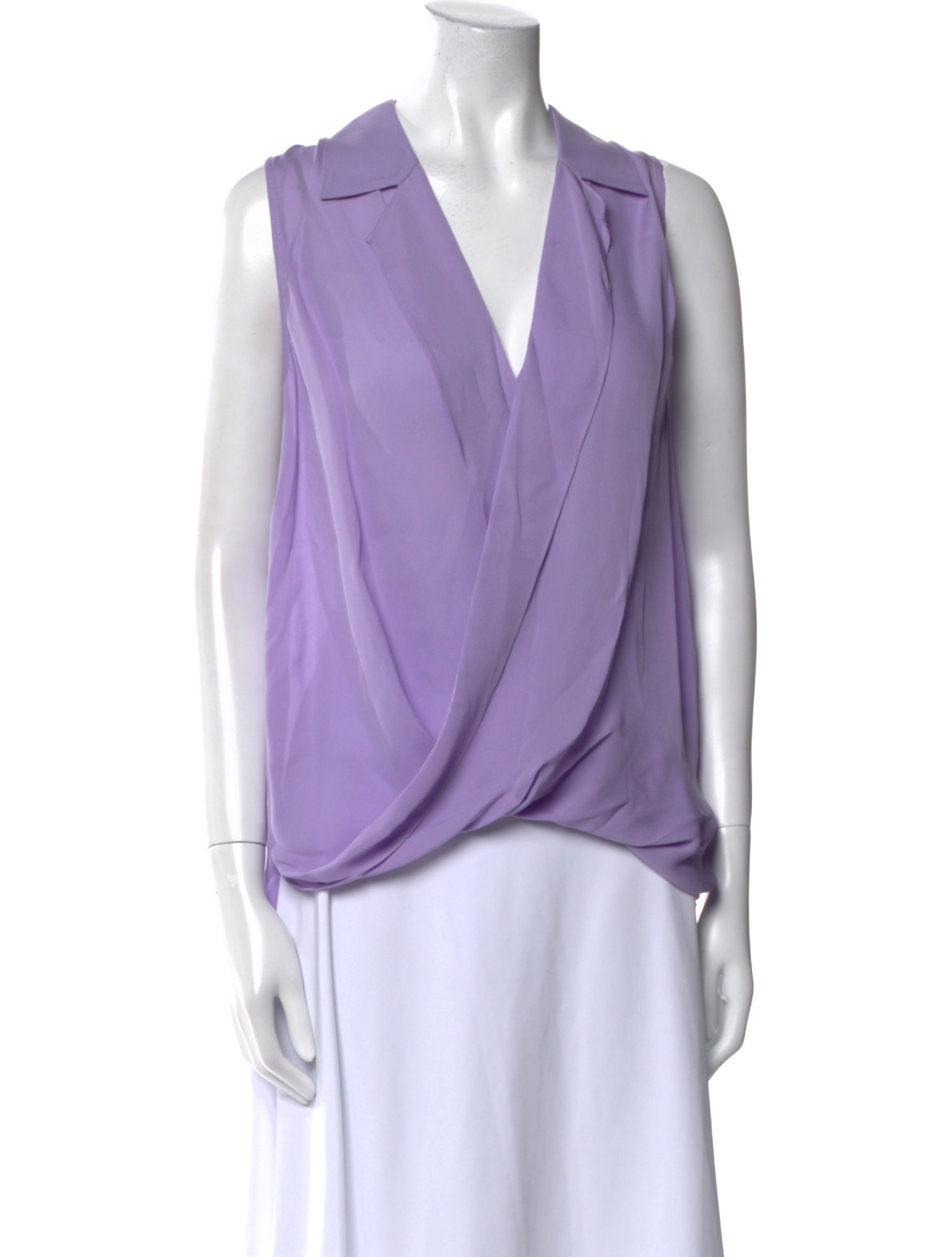 L'Agence Silk Cowl Neck Blouse