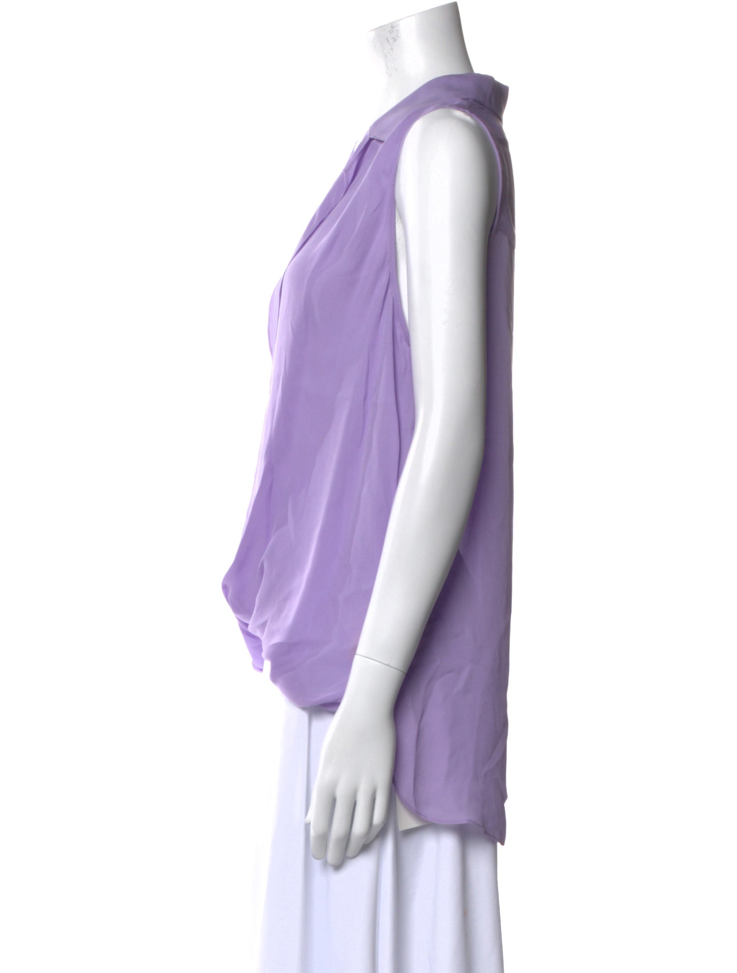 L'Agence Silk Cowl Neck Blouse