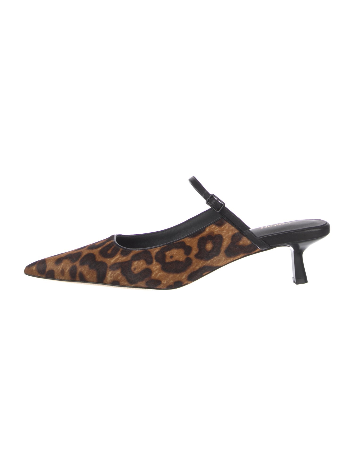 L'Agence Ponyhair Animal Print Mules