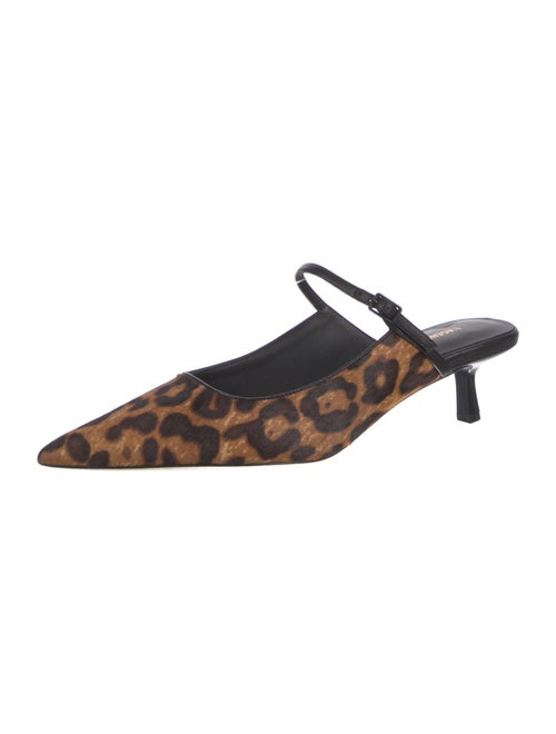 L'Agence Ponyhair Animal Print Mules