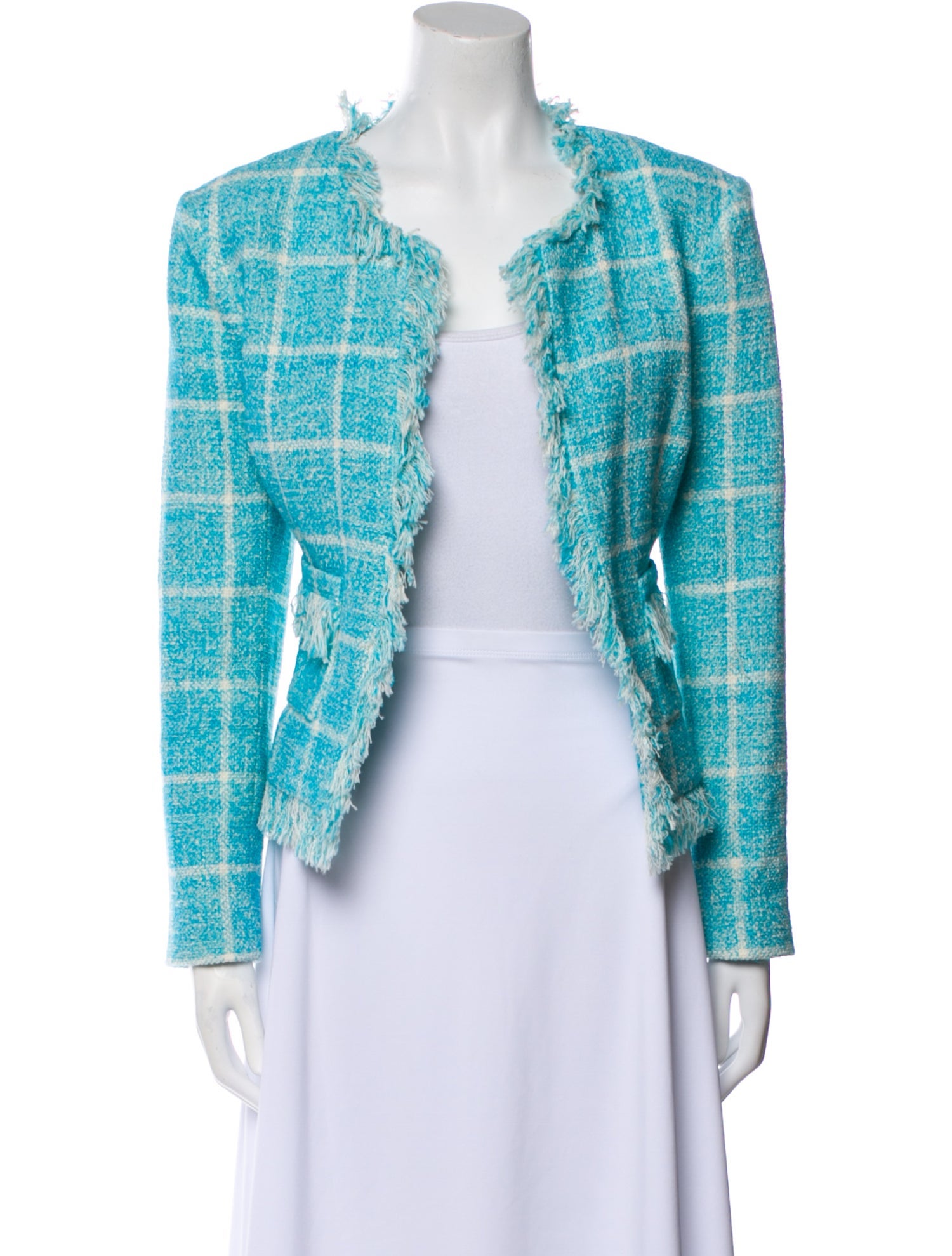 L'Agence Tweed Pattern Evening Jacket