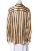 L'Agence Silk Striped Button-Up Top