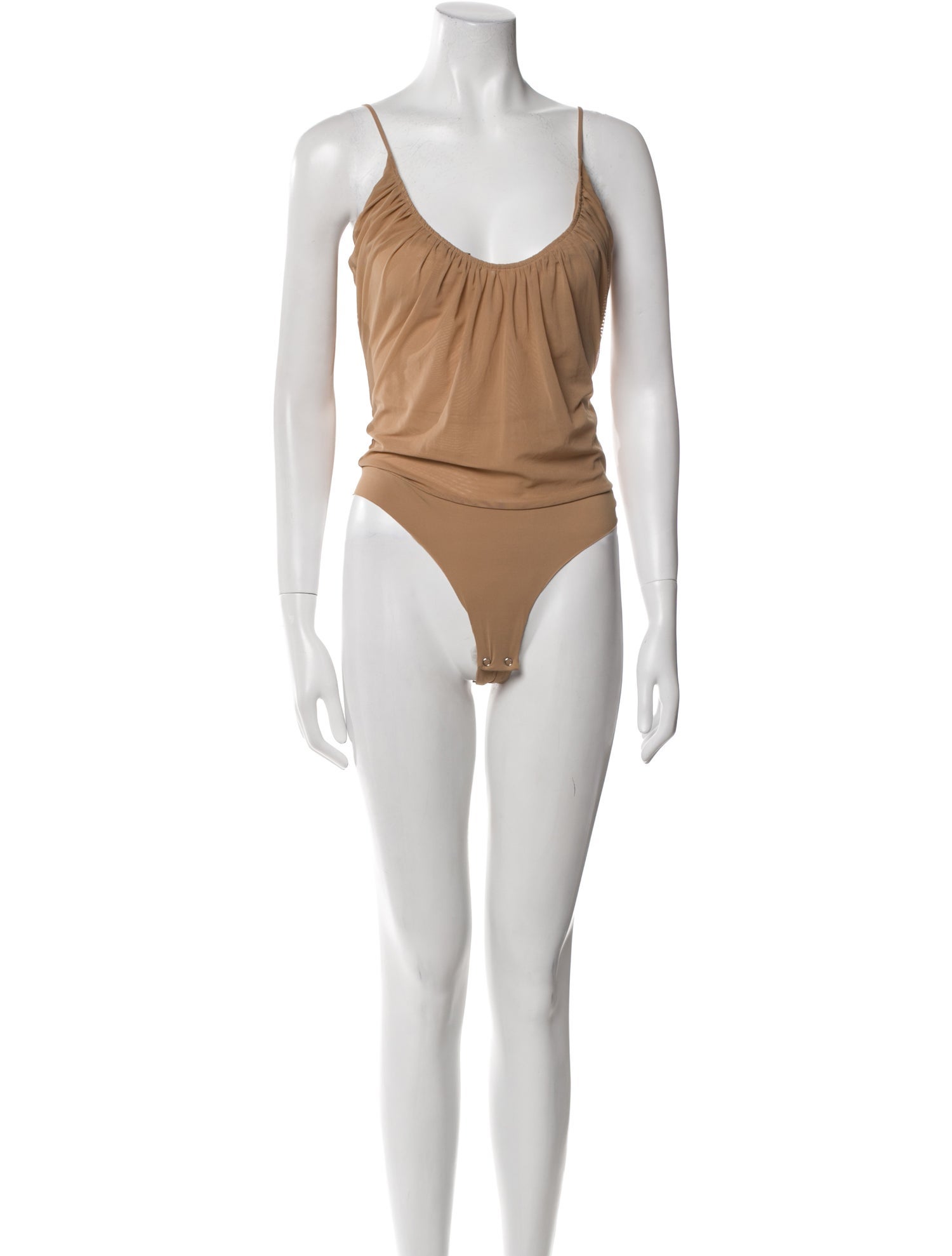 L'Agence Nylon Scoop Neck Bodysuit