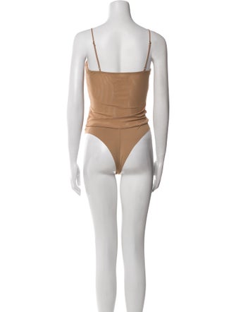 L'Agence Nylon Scoop Neck Bodysuit