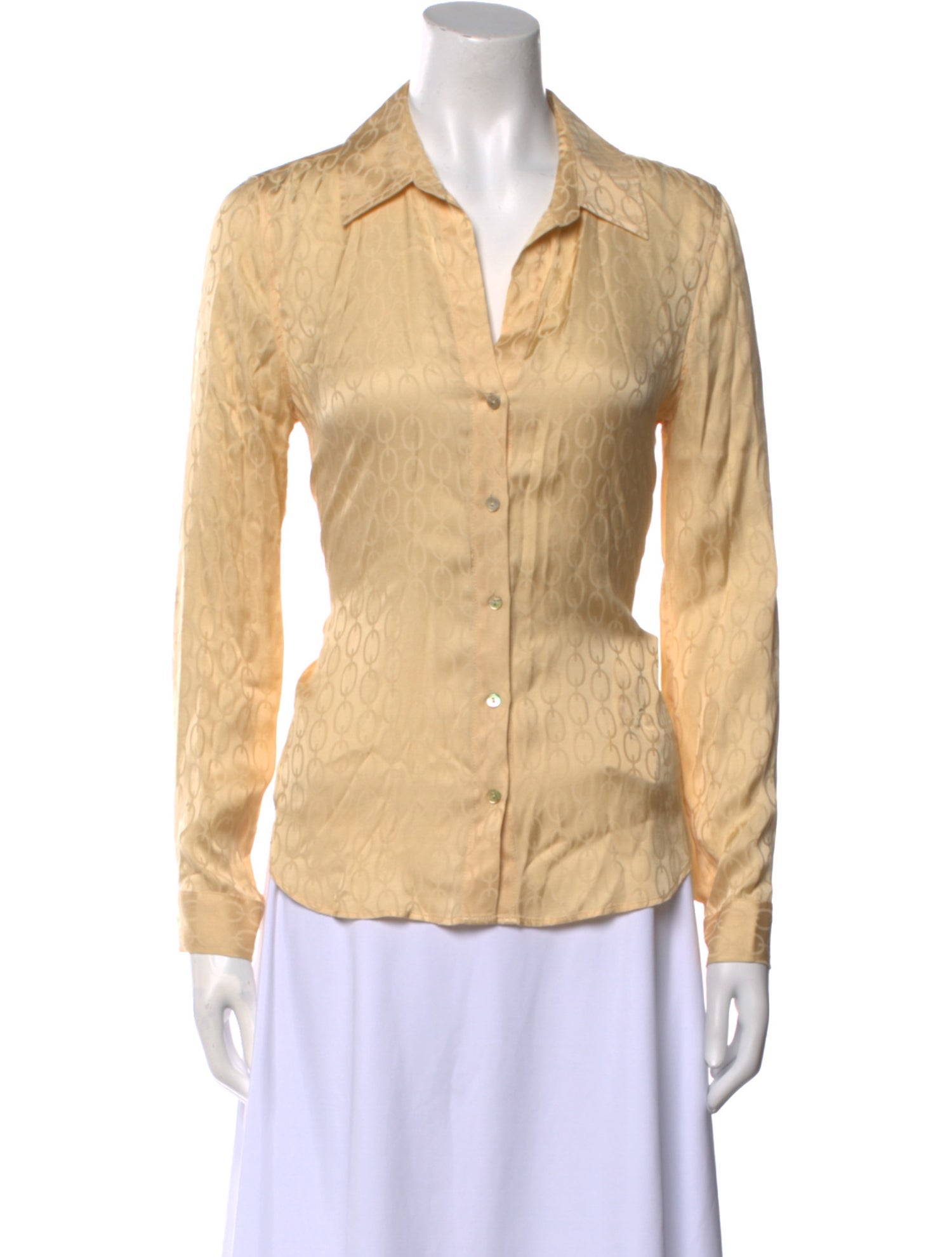 L'Agence Long Sleeve Button-Up Top