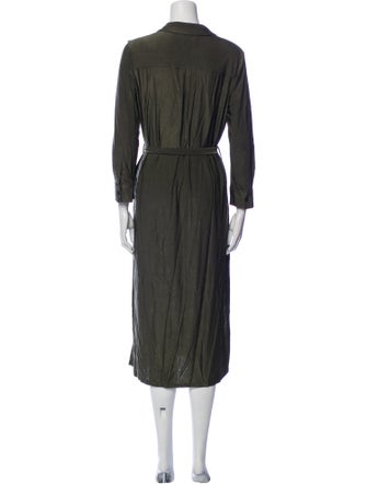 L'Agence V-Neck Midi Length Dress