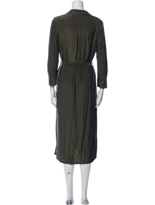 L'Agence V-Neck Midi Length Dress