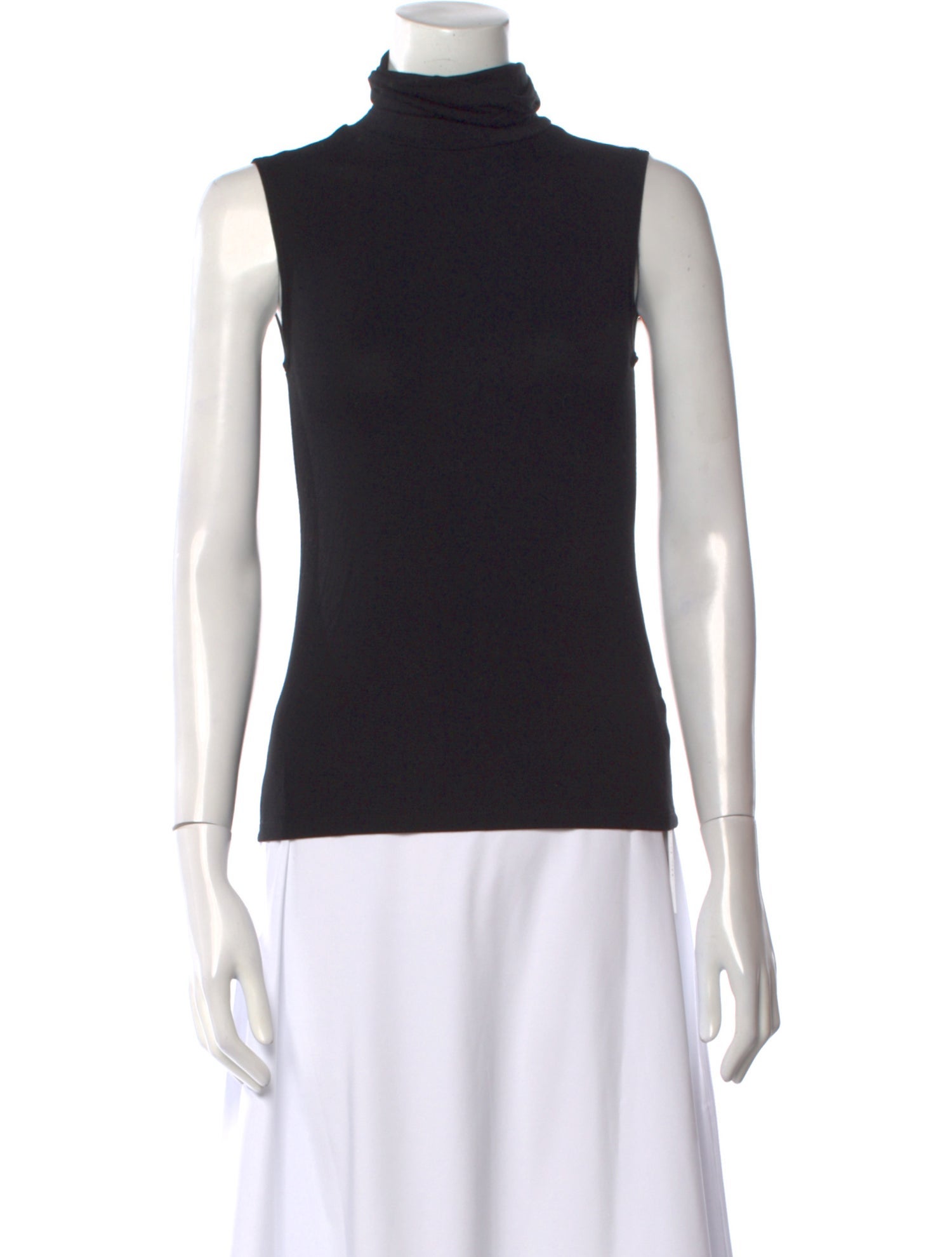 L'Agence Silk Turtleneck Top