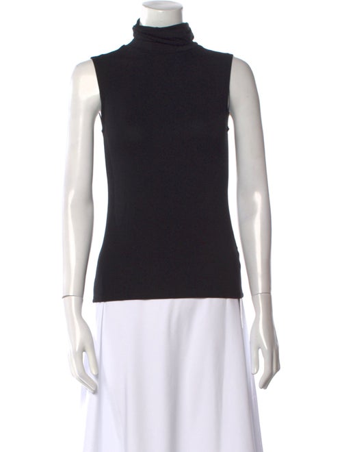 L'Agence Silk Turtleneck Top