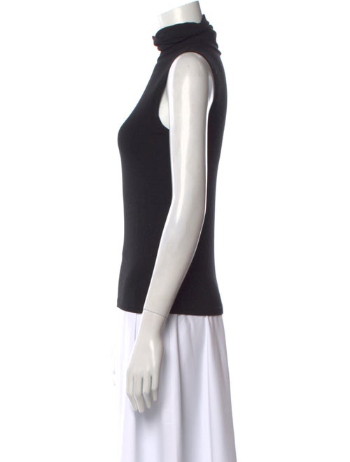 L'Agence Silk Turtleneck Top