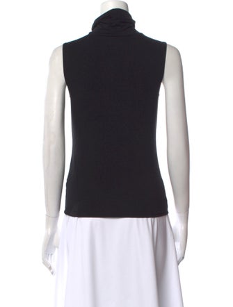 L'Agence Silk Turtleneck Top