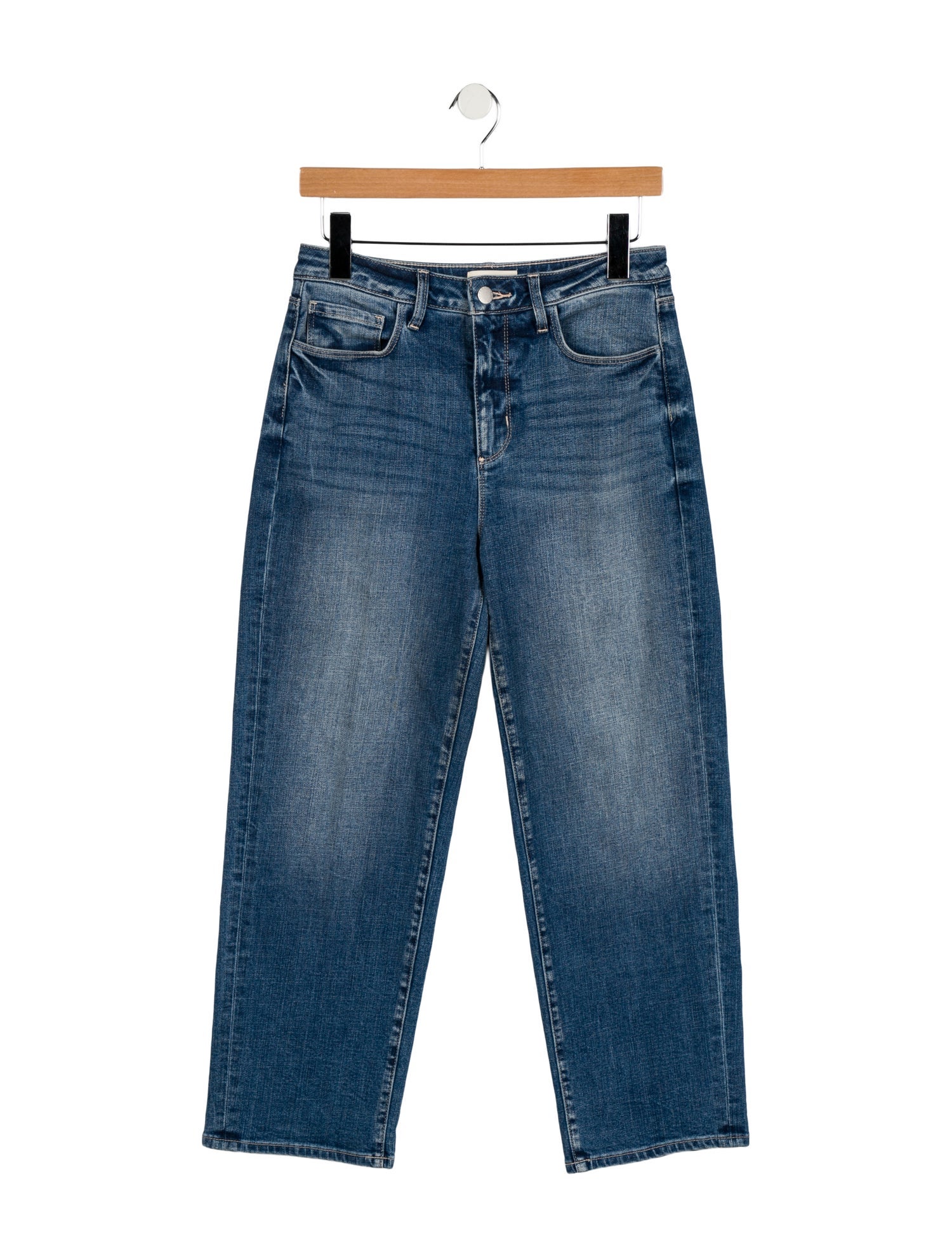 L'Agence Mid-Rise Straight Leg Jeans