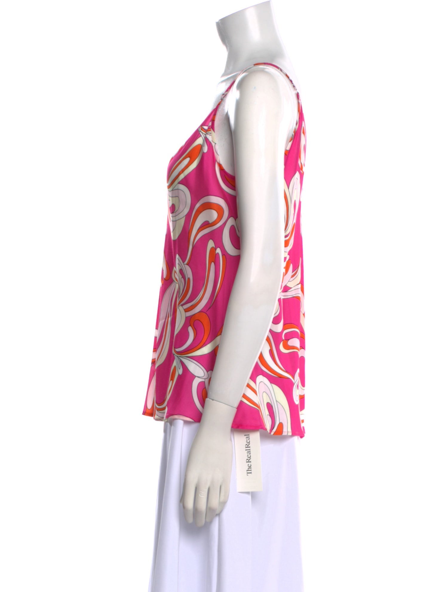 L'Agence Printed V-Neck Top