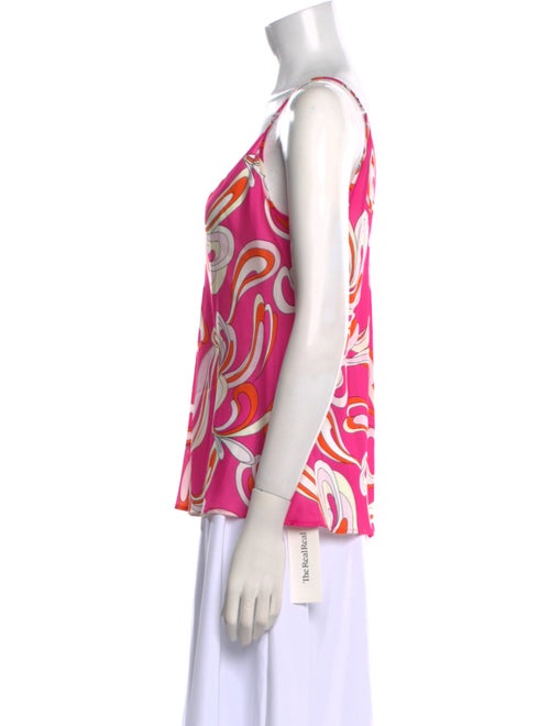 L'Agence Printed V-Neck Top