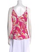 L'Agence Printed V-Neck Top