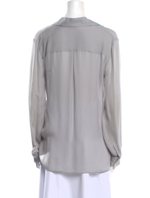 L'Agence Silk V-Neck Blouse