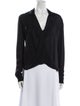 L'Agence Silk V-Neck Blouse