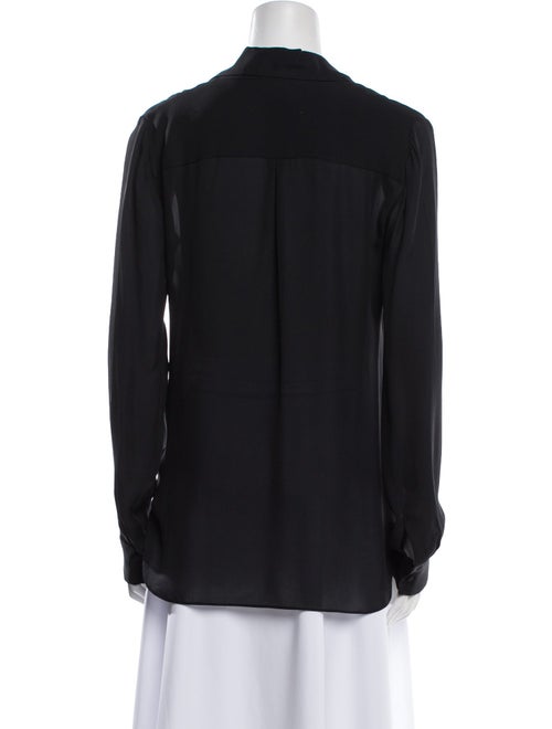 L'Agence Silk V-Neck Blouse