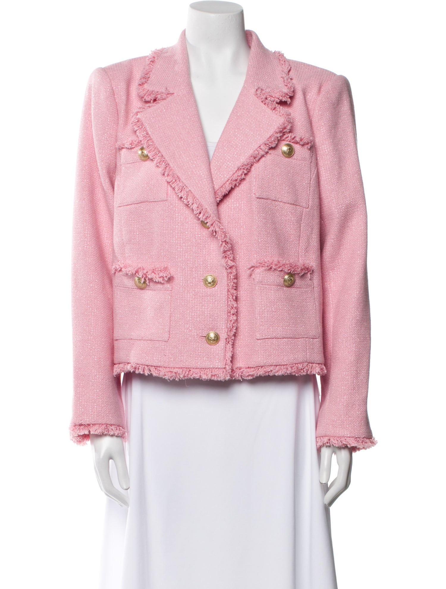 L'Agence Tweed Pattern Blazer