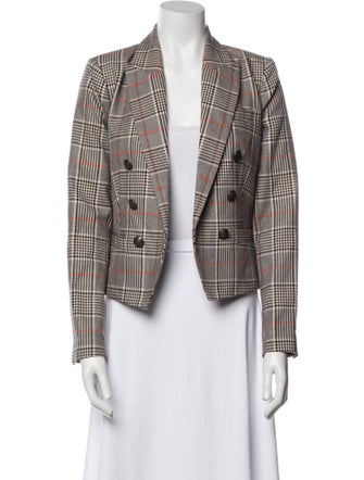 L'Agence Plaid Print Blazer