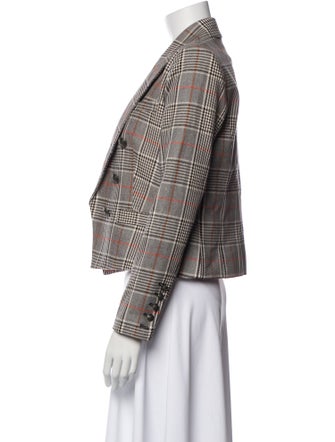 L'Agence Plaid Print Blazer