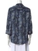 L'Agence Animal Print Three-Quarter Sleeve Blouse