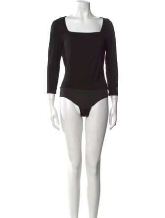 L'Agence Silk Square Neckline Bodysuit