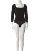 L'Agence Silk Square Neckline Bodysuit
