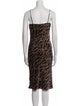 L'Agence Silk Midi Length Dress