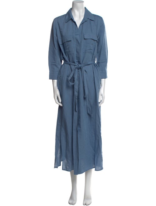 L'Agence Linen Long Dress