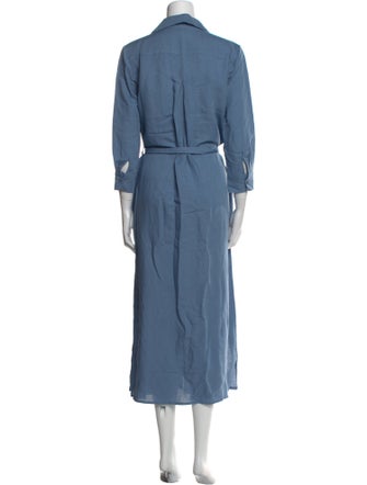 L'Agence Linen Long Dress