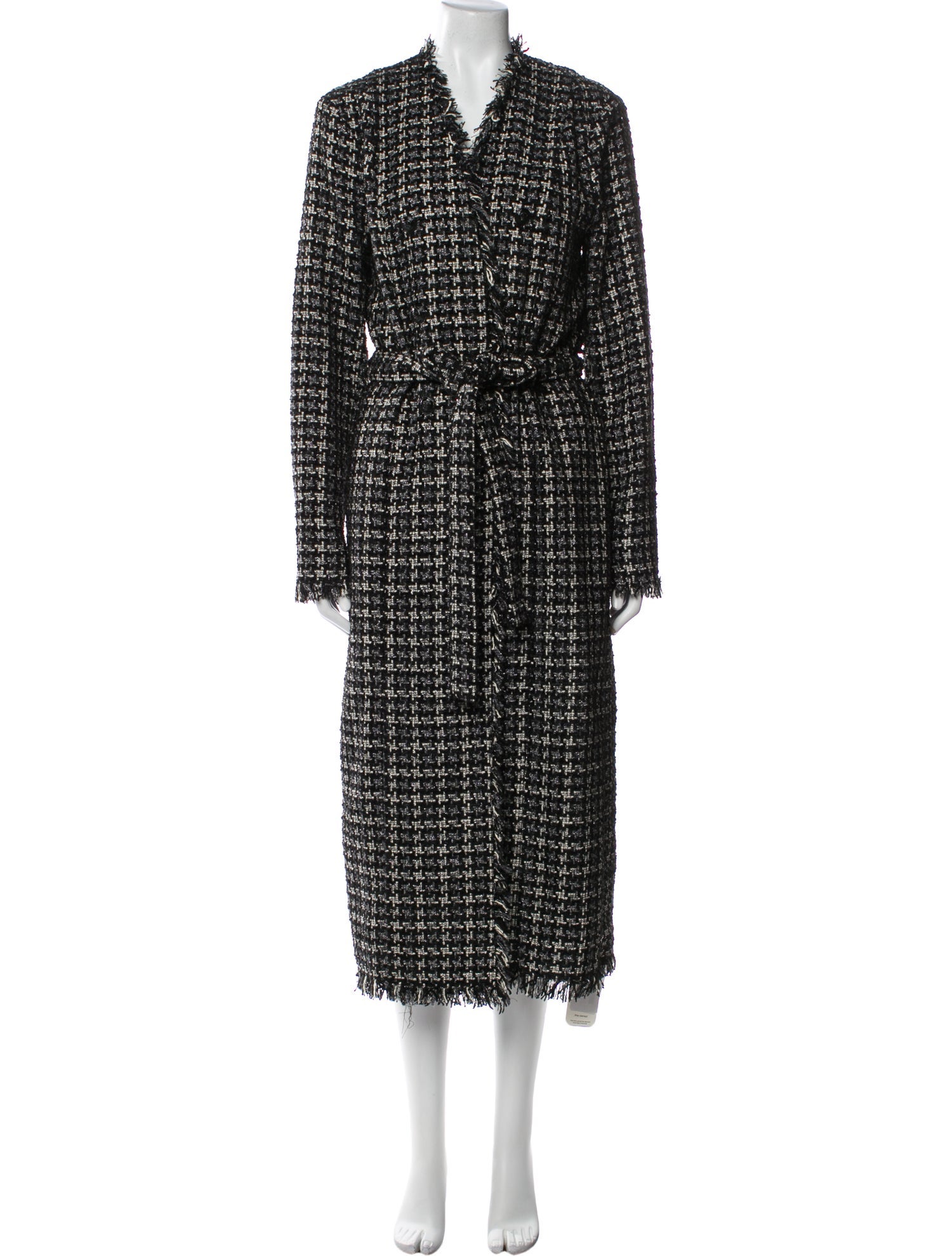 L'Agence Houndstooth Print Coat