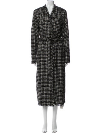 L'Agence Houndstooth Print Coat