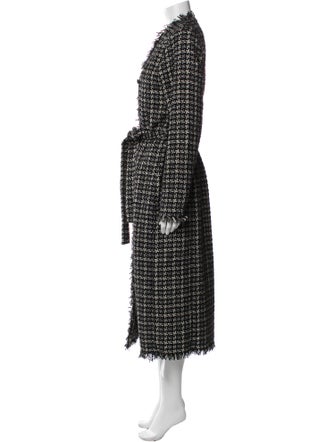 L'Agence Houndstooth Print Coat
