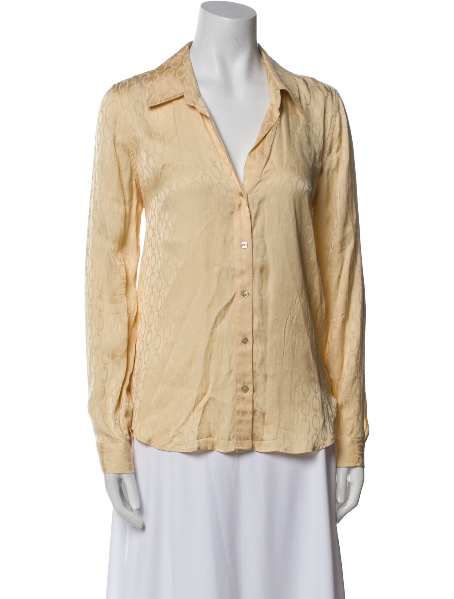 L'Agence Long Sleeve Button-Up Top