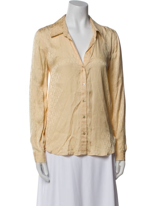 L'Agence Long Sleeve Button-Up Top