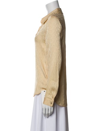 L'Agence Long Sleeve Button-Up Top