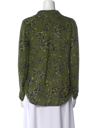 L'Agence Silk Floral Print Blouse
