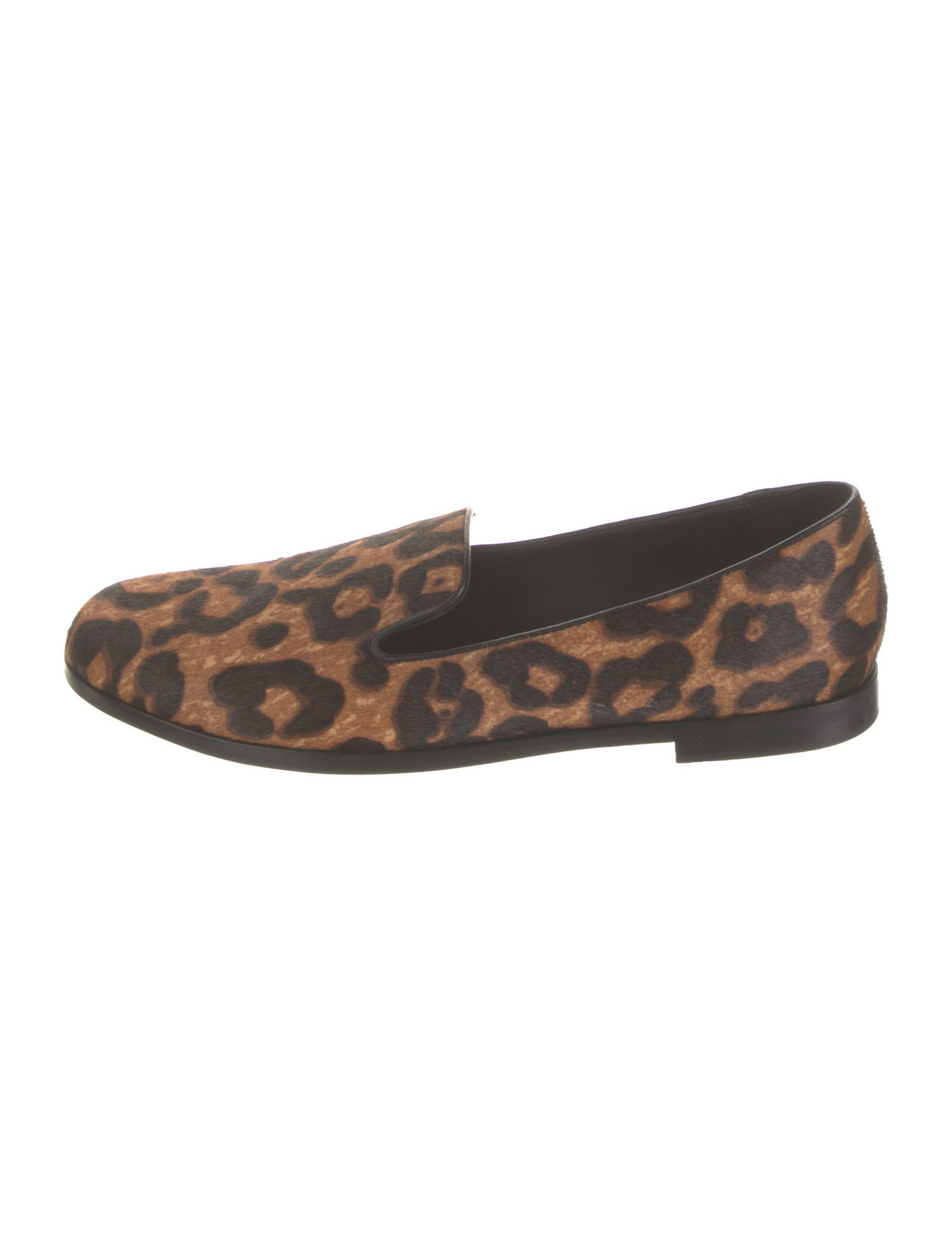 L'Agence Ponyhair Animal Print Loafers