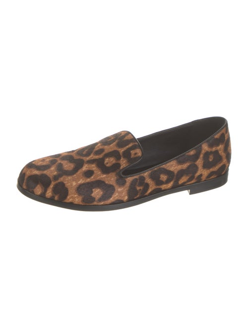 L'Agence Ponyhair Animal Print Loafers
