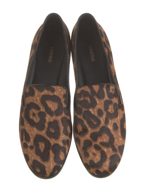 L'Agence Ponyhair Animal Print Loafers
