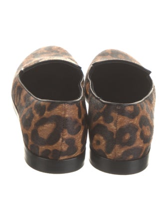 L'Agence Ponyhair Animal Print Loafers