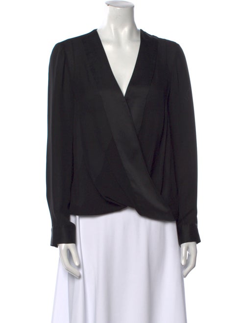L'Agence Silk V-Neck Blouse