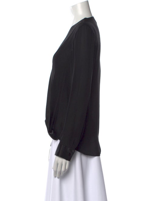 L'Agence Silk V-Neck Blouse
