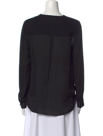 L'Agence Silk V-Neck Blouse