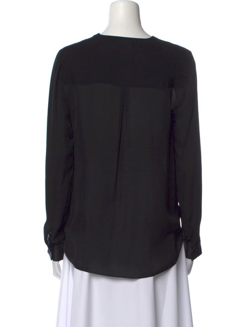 L'Agence Silk V-Neck Blouse