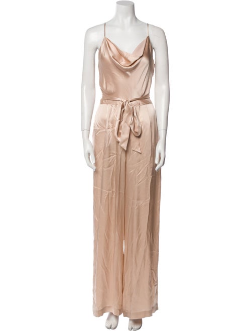 L'Agence Silk Cowl Neck Jumpsuit
