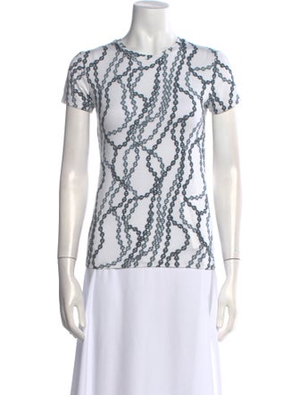 L'Agence Printed Crew Neck T-Shirt